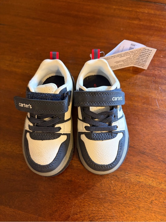 Other - Carters Little Boy Sneakers Size 5 White And Navy New With Tags